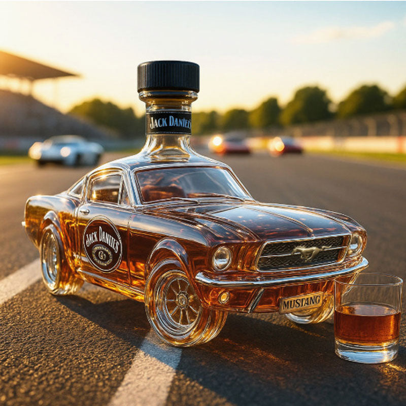 ✨ Ett uttalande för stil och njutning – Mustang Whiskyflaska 🥃🐎