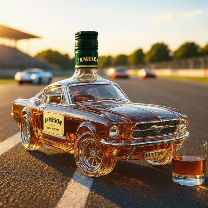 ✨ Ett uttalande för stil och njutning – Mustang Whiskyflaska 🥃🐎