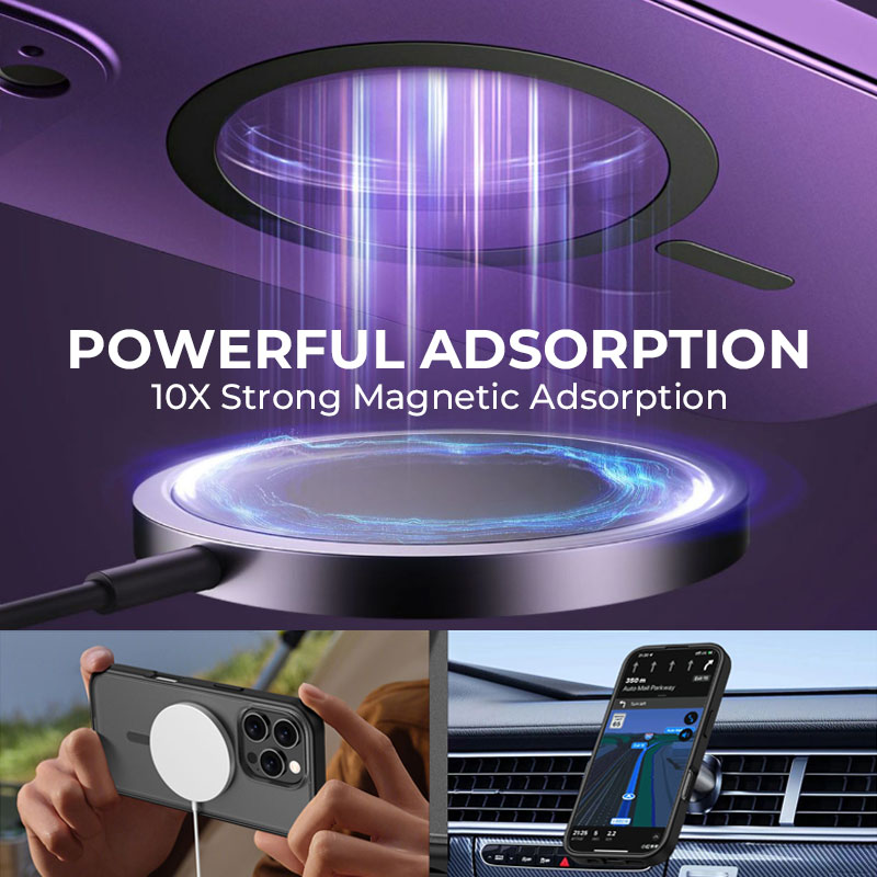 📱Magnetiskt metallfodral med snäppfunktion för iPhon