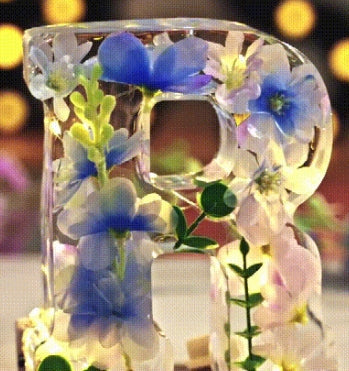 🌸Floral nattlampa i harts