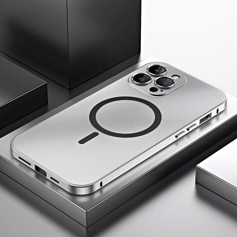 📱Magnetiskt metallfodral med snäppfunktion för iPhon