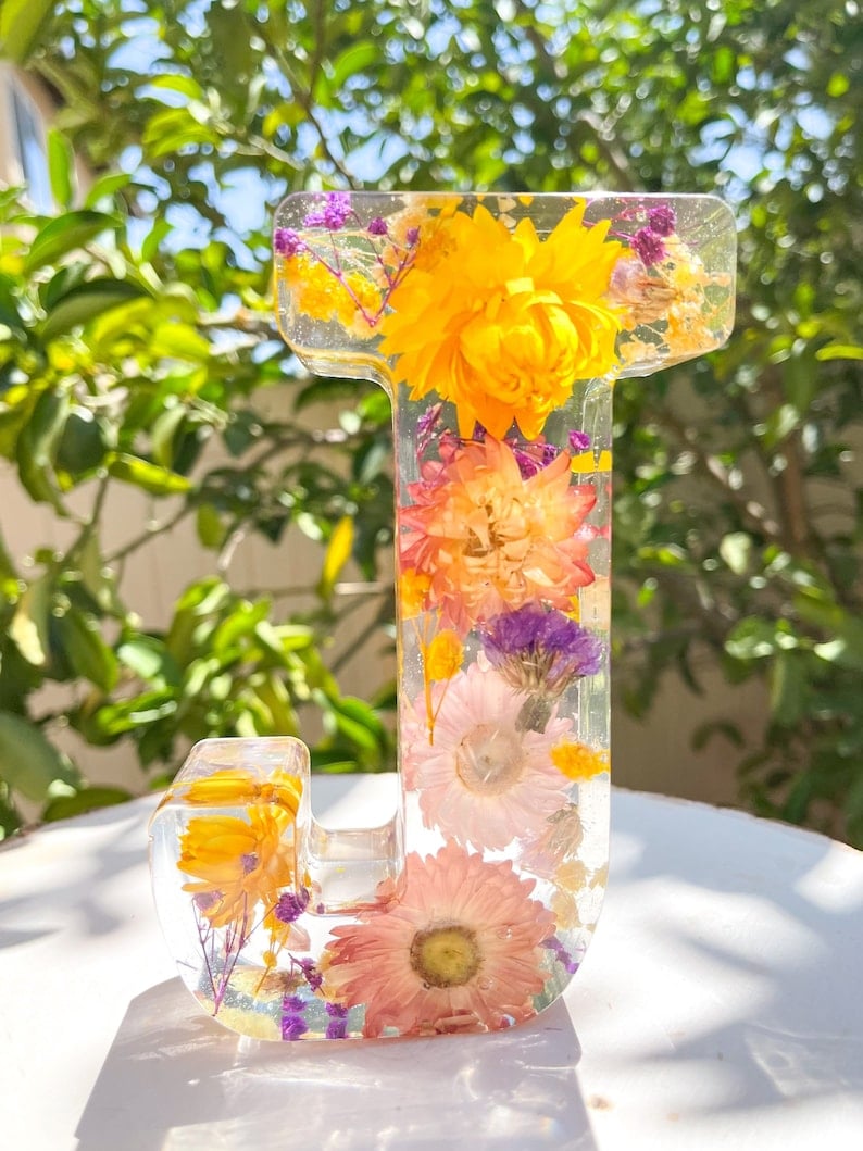 🌸Floral nattlampa i harts