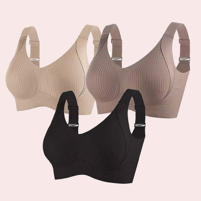 ⏳ Tidsbegränsade veckovisa specialerbjudanden🎁Ribbad push-up-bh med justerbara byglar för kvinnor
