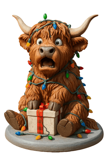 🐮Adventskalender med höglandskon 2025🎄✨ - Handgjord 3D-docka med höglandskon (24 delar)