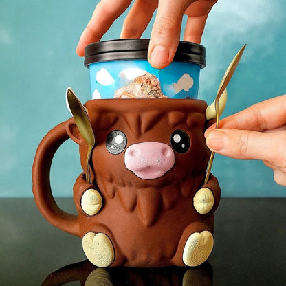 🐮 Söt ko-kylare — ”Perfekt för förvaring av sockerbitar eller andra dryckestillbehör” ❄️