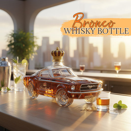 ✨ Ett uttalande för stil och njutning – Mustang Whiskyflaska 🥃🐎