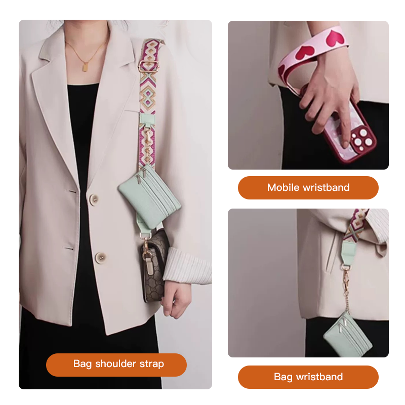 👜🚶‍♀️ Kombinera perfekt ett snyggt telefonband med en plånbok med dragkedja för att frigöra händerna. 🌟