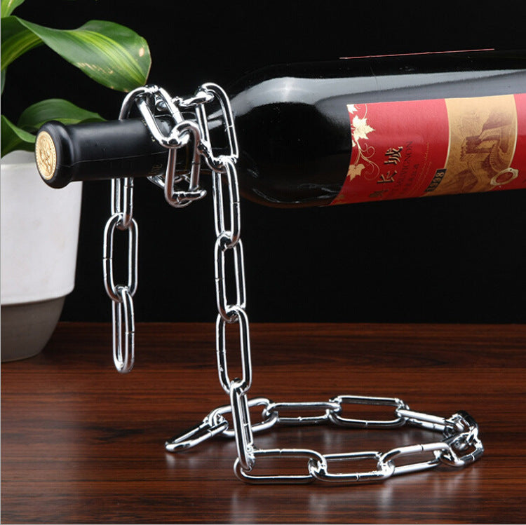 🍷Perfekt för vinälskare.🤗Vinflaskhållare med kedjelänk