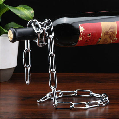 🍷Perfekt för vinälskare.🤗Vinflaskhållare med kedjelänk