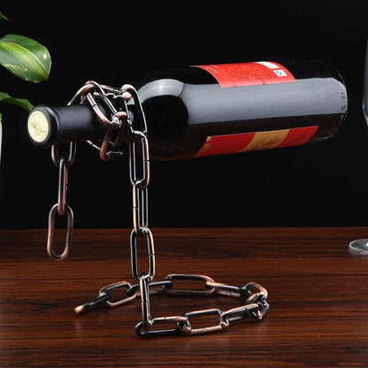 🍷Perfekt för vinälskare.🤗Vinflaskhållare med kedjelänk