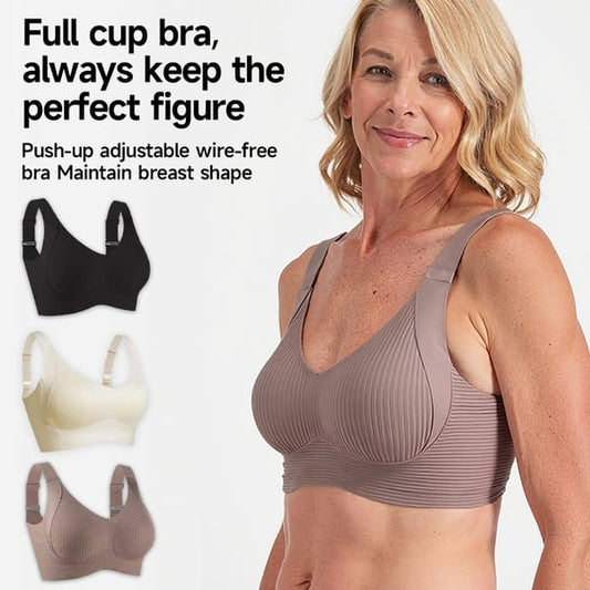 ⏳ Tidsbegränsade veckovisa specialerbjudanden🎁Ribbad push-up-bh med justerbara byglar för kvinnor