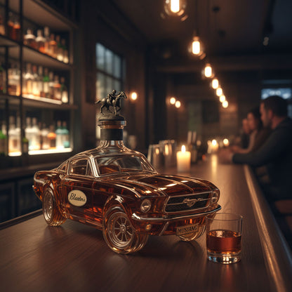 ✨ Ett uttalande för stil och njutning – Mustang Whiskyflaska 🥃🐎