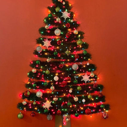 Diy julgran med rottinglampor