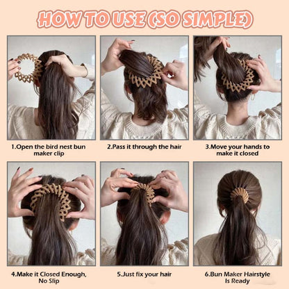 🧸Lazy Hair Bun & Ponytail Clip – Enkelt hårverktyg för uppsättningar på 10 sekunder✨