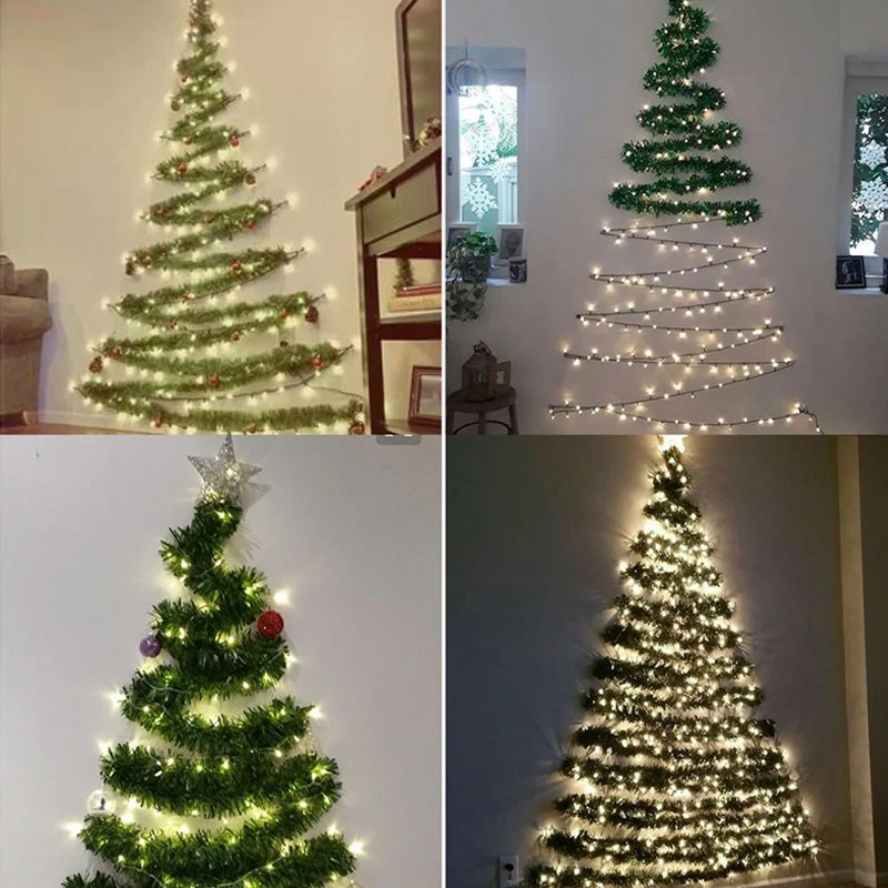 Diy julgran med rottinglampor