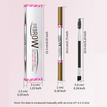 🌟 Dubbelsidig ögonbrynspenna – Definiera din look med precision!