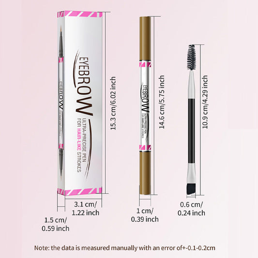 🌟 Dubbelsidig ögonbrynspenna – Definiera din look med precision!