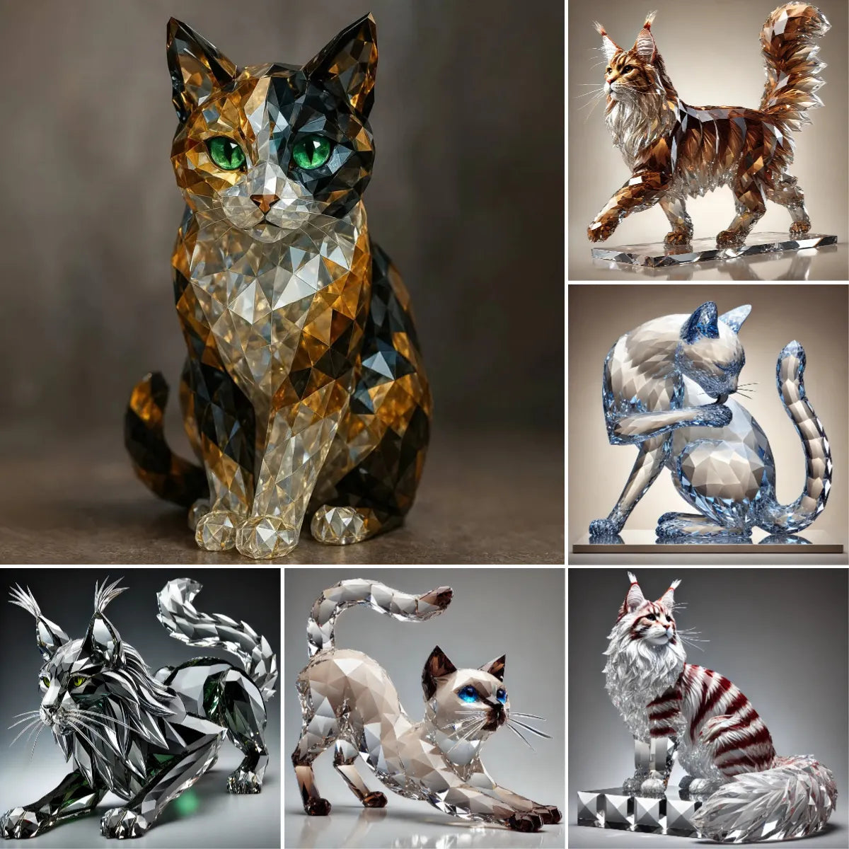 🐱 Kristallkatt Julnedräkning Blindbox, lås upp 24 katter på 24 dagar🎄