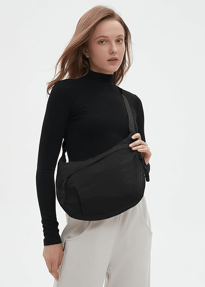 🔥Moderiktig axelremsväska i nylon i enfärga